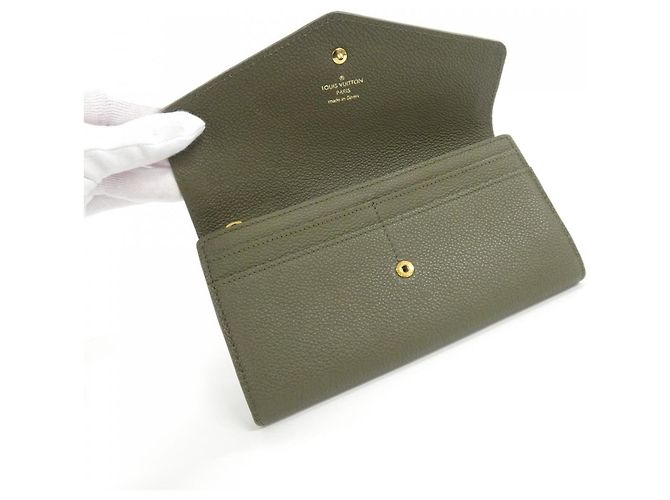 Louis Vuitton Monogram Empreinte Portefeuille Sarah Wallet Verde - vista 7