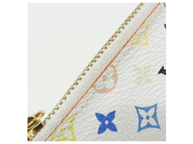 Louis Vuitton Multicolor Pochette Clé Coin & Key Case Bianco Multicolore - vista 5