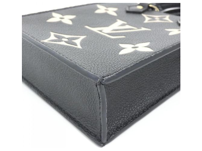 Louis Vuitton Bicolor Monogram Empreinte Petite Sac Plat Black Beige - view 2