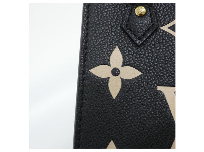 Louis Vuitton Bicolor Monogram Empreinte Petite Sac Plat Black Beige - view 3