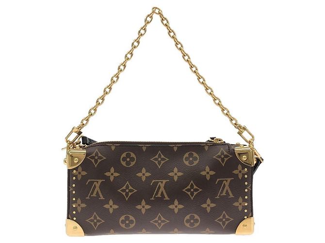 Borsa a tracolla Louis Vuitton Monogram Slim Trunk Marrone - vista 2