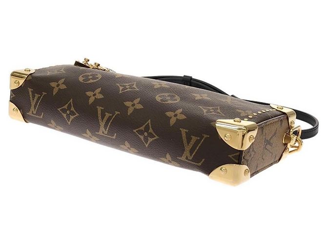 Borsa a tracolla Louis Vuitton Monogram Slim Trunk Marrone - vista 3