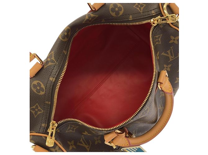 Borsa Boston Louis Vuitton Monogram Speedy Bandoulière Marrone - vista 8