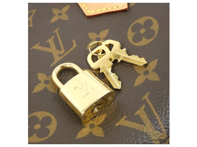 Borsa Boston Louis Vuitton Monogram Speedy Bandoulière Marrone Nero - vista 3