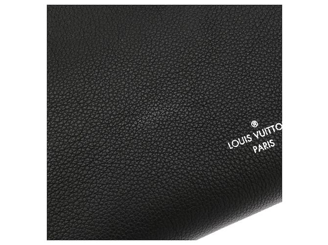 Borsa Louis Vuitton Taurillon Lockme Cabas Nero - vista 4