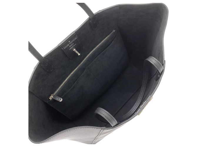 Borsa Louis Vuitton Taurillon Lockme Cabas Nero - vista 8
