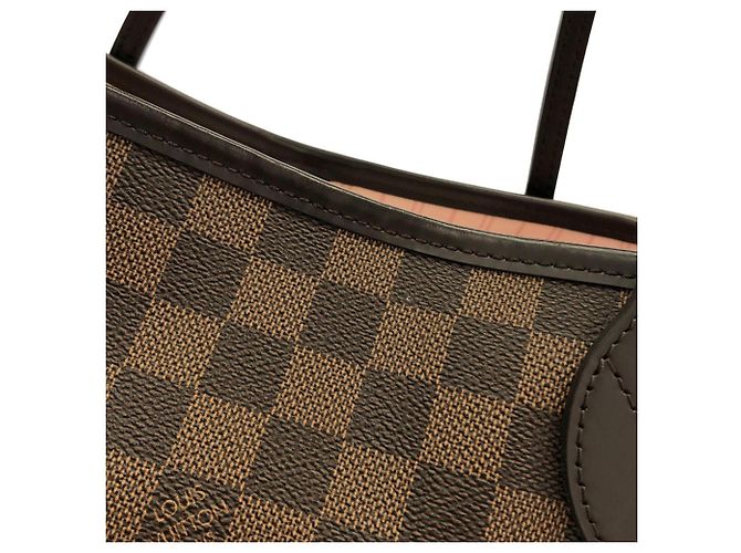 Borsa Louis Vuitton Damier Neverfull MM N41603 Rosa Damier ebene - vista 4