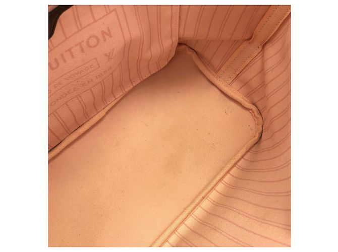 Borsa Louis Vuitton Damier Neverfull MM N41603 Rosa Damier ebene - vista 8