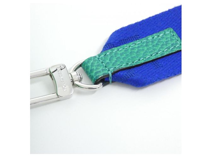 Borsa Louis Vuitton Taurillon Illusion Double Phone Blu Verde chiaro - vista 5