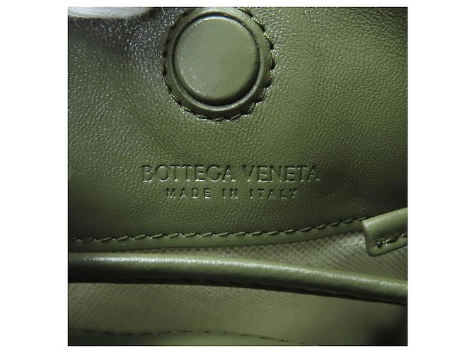 Borsa a tracolla Bottega Veneta in nappa Intrecciato marrone Cachi - vista 7