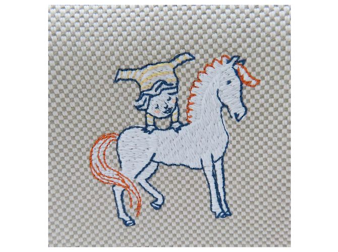 Hermès Beige Large Toile Bride A Brac Cabriole Case - Ansicht 8