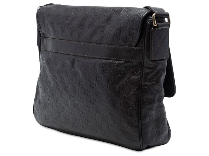 Borsa a tracolla Gucci Brown Guccissima Marrone Marrone scuro - vista 2