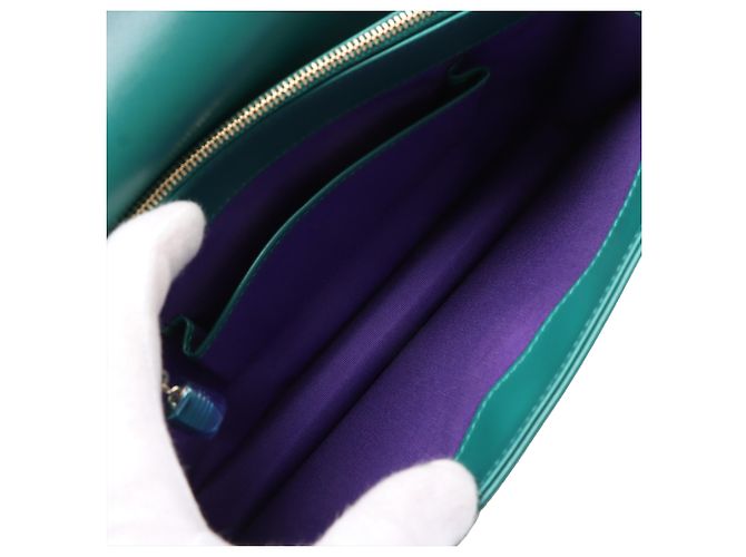 Bulgari Borsa a tracolla Bvlgari Serpenti Forever in pelle di vitello verde Medium Verde scuro - vista 3