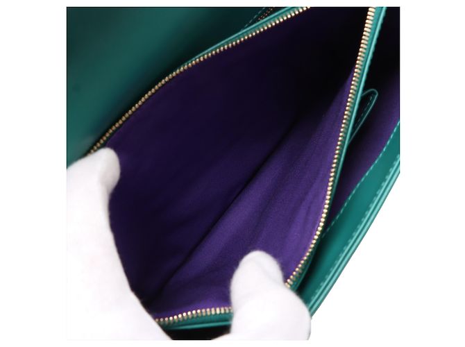 Bulgari Borsa a tracolla Bvlgari Serpenti Forever in pelle di vitello verde Medium Verde scuro - vista 4