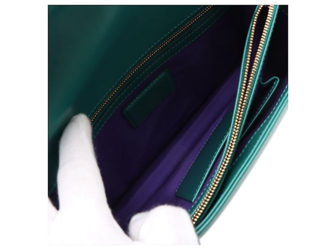 Bulgari Borsa a tracolla Bvlgari Serpenti Forever in pelle di vitello verde Medium Verde scuro - vista 5