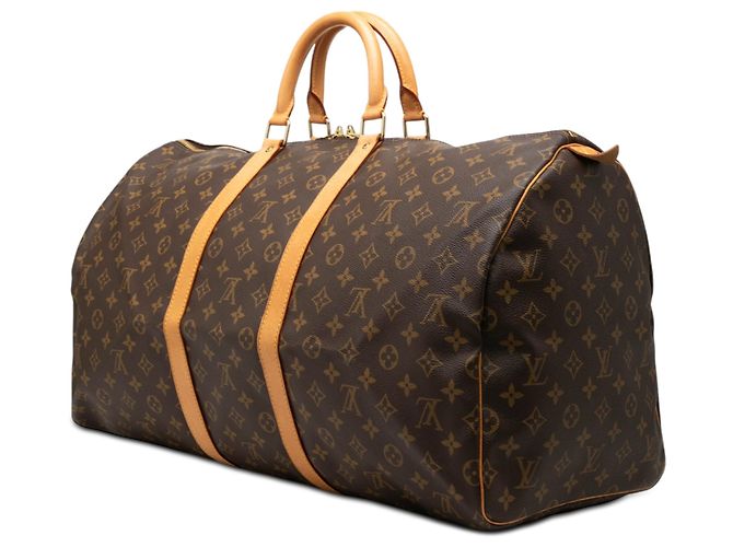 Louis Vuitton Brown Monogram Keepall 55 Marrone - vista 2