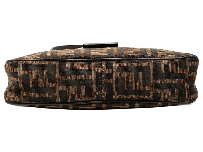 Borsa a tracolla Fendi Brown Zucca Canvas Marrone - vista 3