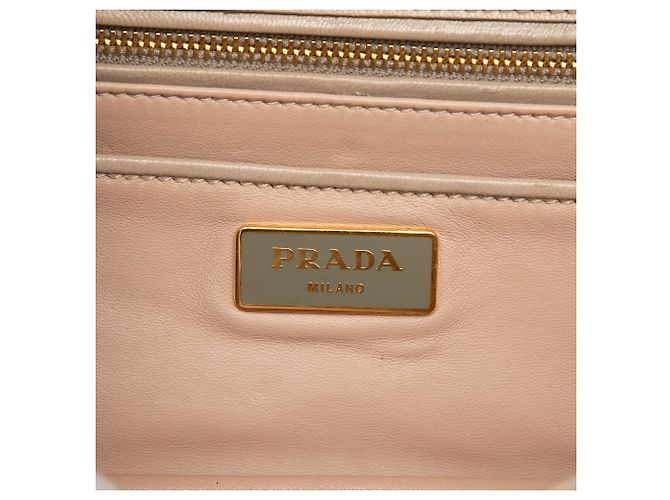 Borsa a tracolla Prada Swing in Nappa Beige con catena in resina - vista 5
