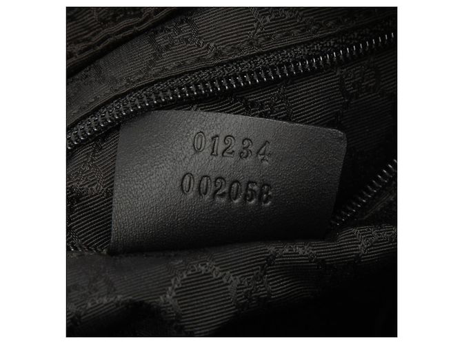 Gucci Schultertasche aus grauem Denim mit Web-Streifen Braun Anthrazitgrau - Ansicht 6