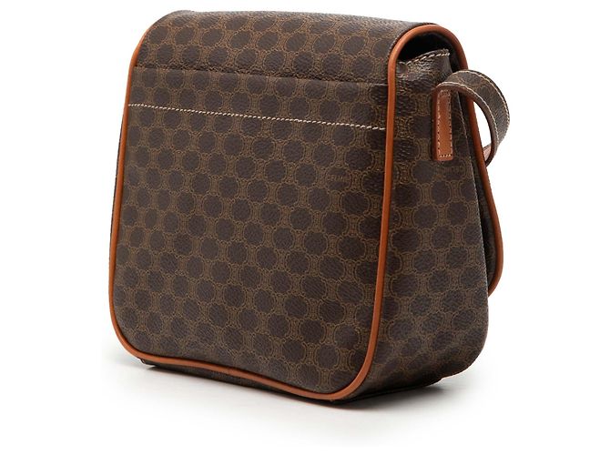 Céline Bolsa Tiracolo Celine Brown Macadam Coated Canvas Marrom - vista 2