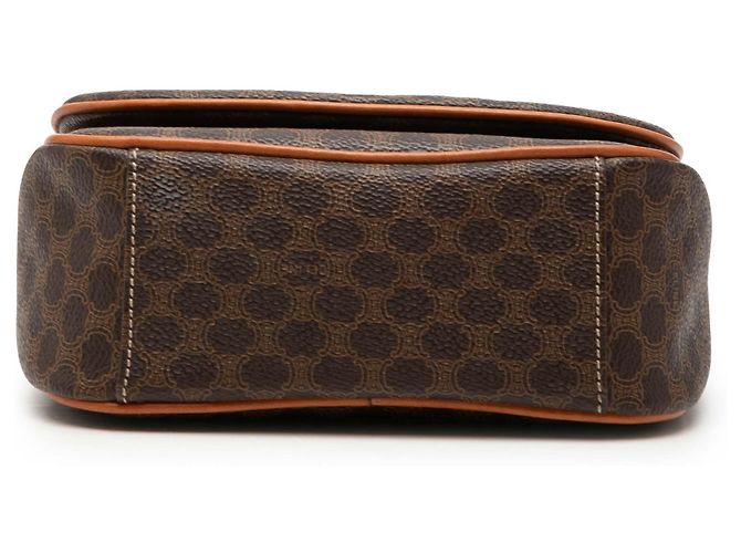 Céline Bolsa Tiracolo Celine Brown Macadam Coated Canvas Marrom - vista 3