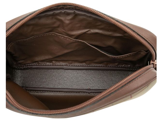 Clutch Burberry Brown Vintage Check Canvas Marrone Marrone chiaro - vista 4