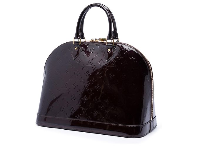 Louis Vuitton Purple Monogram Vernis Alma GM Porpora - vista 2