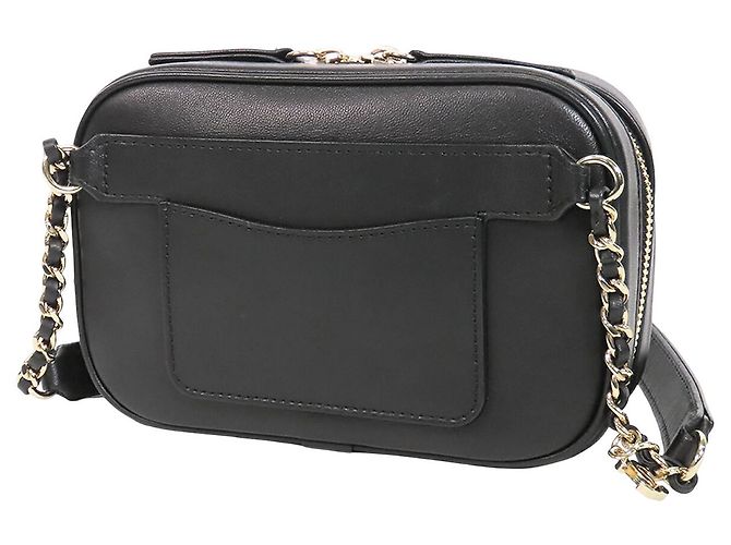 Borsa Camera Chanel CC Mania in pelle di agnello nera Nero - vista 2