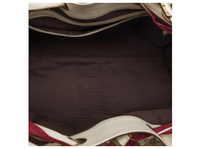 Bolso Tote Gucci Positano Large de lona GG beige - vista 4
