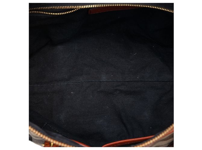 Borsa Burberry Brown Small House Check Canvas Bridle Salisbury Marrone Marrone chiaro - vista 4