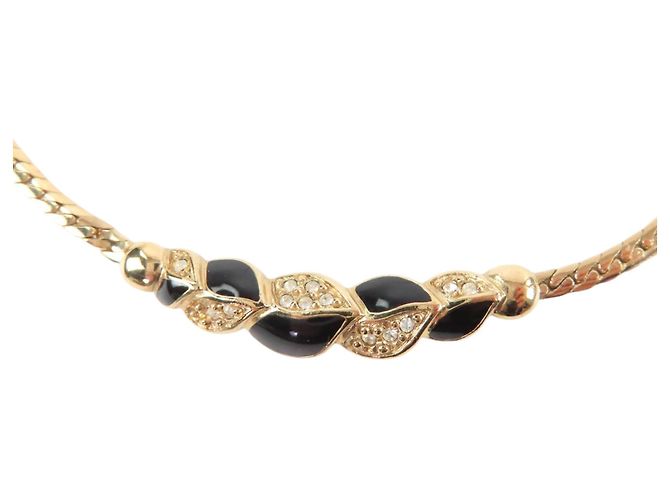 Collana Choker Dior Gold Plated Enamel and Strass D'oro - vista 2