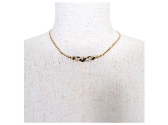 Collana Choker Dior Gold Plated Enamel and Strass D'oro - vista 7