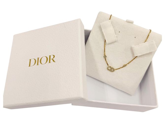 Collana Dior Gold placcata oro, perle sintetiche e strass Clair D Lune D'oro - vista 7