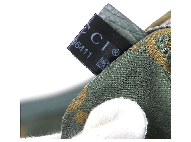 Borsetta a cintura Gucci in nylon ripstop GG marrone Cachi - vista 9