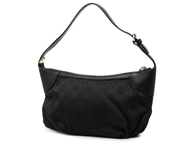 Borsa a mano Gucci in tela GG nera con banda Web Nero - vista 2