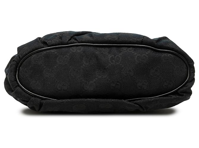 Borsa a mano Gucci in tela GG nera con banda Web Nero - vista 3
