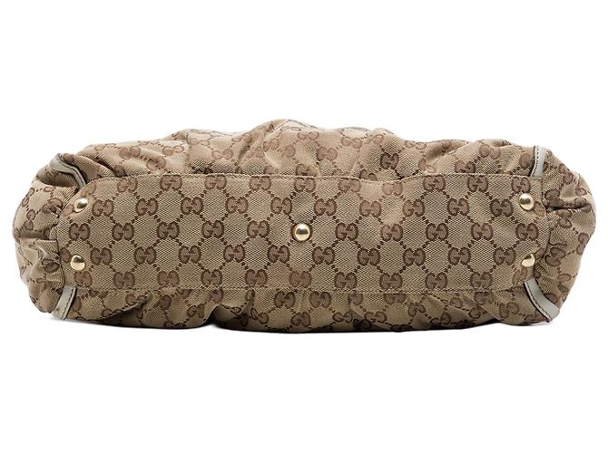 Gucci Abbey D Ring Tote aus beigem GG Canvas - Ansicht 3