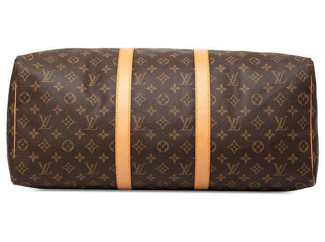 Louis Vuitton Brown Monogram Keepall 50 Marrom - vista 3