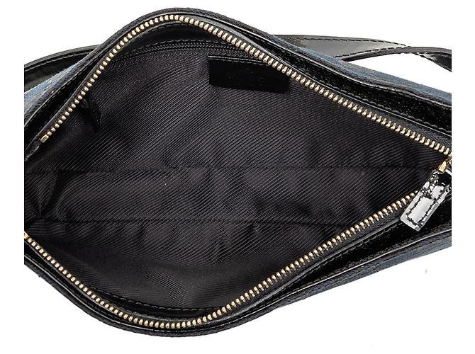 Borsa a tracolla Gucci in tela GG blu - vista 4