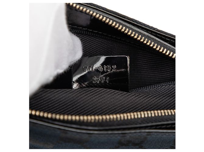 Borsa a tracolla Gucci in tela GG blu - vista 6