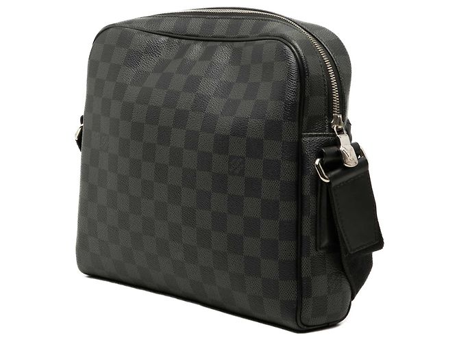 Louis Vuitton Black Damier Graphite Dayton Reporter PM Nero - vista 2