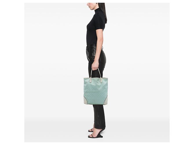 Gucci Tote aus blauem GG Canvas - Ansicht 6