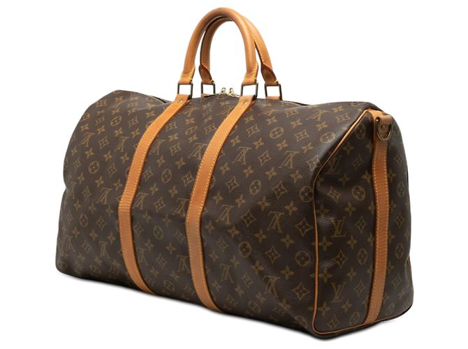 Louis Vuitton Brown Monogram Keepall Bandouliere 50 Marrone - vista 2