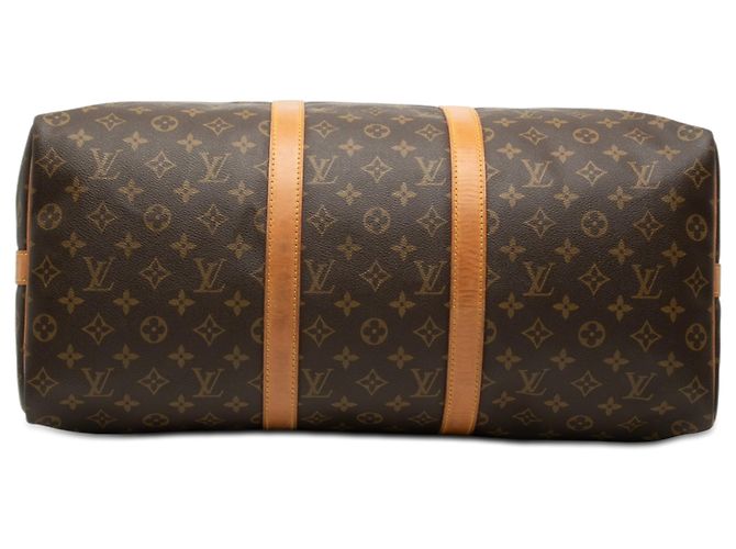 Louis Vuitton Brown Monogram Keepall Bandouliere 50 Marrone - vista 3