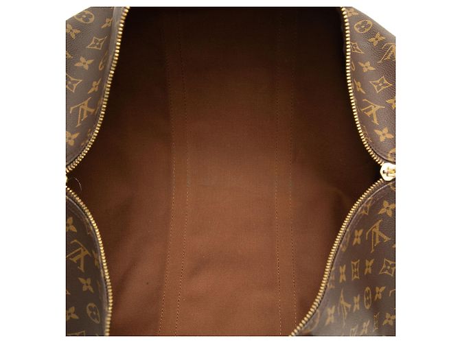 Louis Vuitton Brown Monogram Keepall Bandouliere 50 Marrone - vista 4