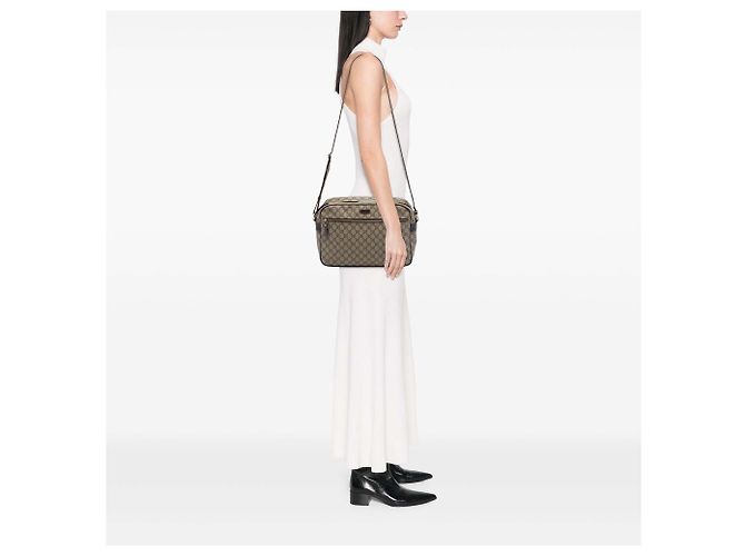 Borsa a tracolla Gucci Beige GG Supreme - vista 6
