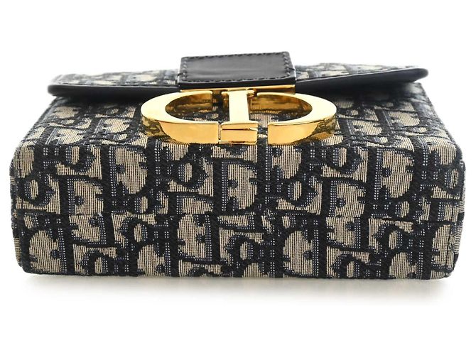 Borsa 30 Montaigne in tela Oblique blu Dior Blu navy - vista 2