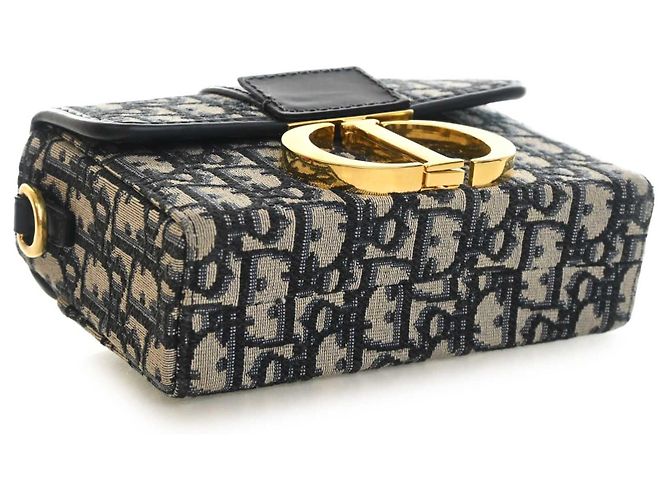 Borsa 30 Montaigne in tela Oblique blu Dior Blu navy - vista 4