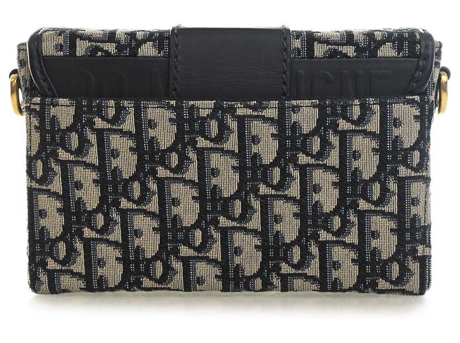 Borsa 30 Montaigne in tela Oblique blu Dior Blu navy - vista 5