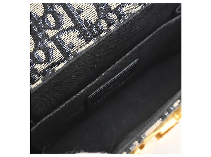 Borsa 30 Montaigne in tela Oblique blu Dior Blu navy - vista 6